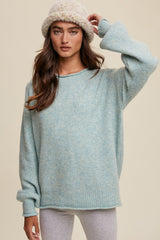 Jade Soft Knit Rolled Hem Maternity Sweater