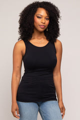 Black Basic Seamless Maternity Tank