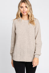 Cream Knit Pullover Maternity Sweater