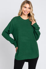 Hunter Green Knit Pullover Maternity Sweater