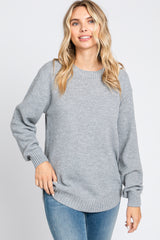 Heather Knit Pullover Sweater