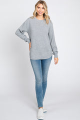 Heather Knit Pullover Sweater