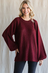 Burgundy Soft Brushed Sweater