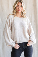 Beige Soft Brushed Maternity Sweater