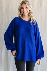 Royal Blue Soft Brushed Sweater