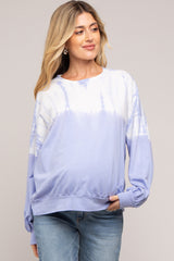 Lavender Tie Dye Long Sleeve Maternity Top