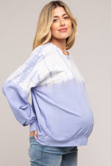 Lavender Tie Dye Long Sleeve Maternity Top