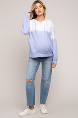 Lavender Tie Dye Long Sleeve Maternity Top