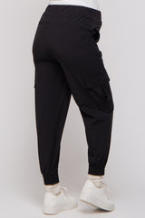 Black Cargo Maternity Joggers