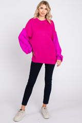 Magenta Multi-Color Knit Sweater