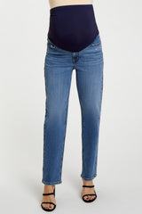 Blue Straight Maternity Jeans