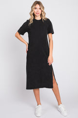 Charcoal T-Shirt Midi Dress