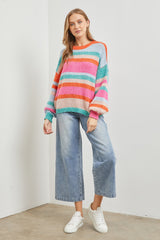 Multi-Color Striped Sweater