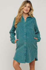 Jade Corduroy Button Down Collared Maternity Dress