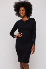 Black Long Sleeve Nursing Dress