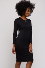 Black Long Sleeve Nursing Dress