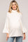 Ivory Brushed Turtleneck Wide 3/4 Sleeve Maternity Sweater