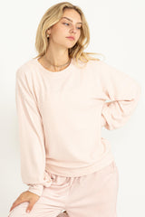 Light Pink Soft Knit Maternity Pullover Top