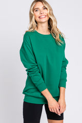 Green Pullover Maternity Sweatshirt