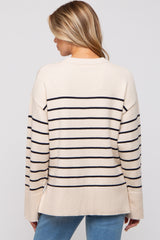 Black Striped Maternity Sweater