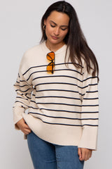 Black Striped Maternity Sweater