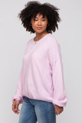 Light Pink Basic Drop Shoulder Sweater