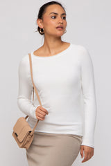 Ivory Basic Raglan Sleeve Sweater Top