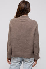 Mocha Mock Neck Sweater