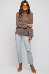 Mocha Mock Neck Sweater