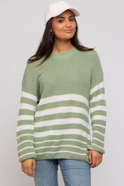 Green Striped Sweater