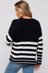 Black Striped Maternity Sweater