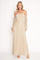 Gold Off Shoulder Maxi Dress