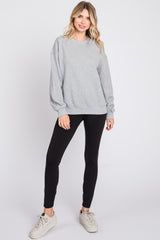 Heather Grey Basic Fleece Sweatshirt