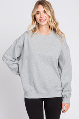 Heather Grey Basic Fleece Sweatshirt