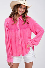 Pink Button Up Shirt