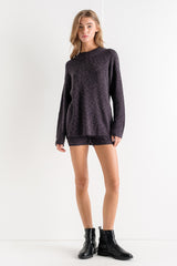 Charcoal Sweater Short Set