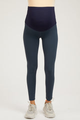 Blue Grey Maternity Active Leggings