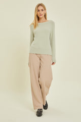 Sage Soft Knit Long Sleeve Top