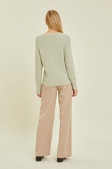 Sage Soft Knit Long Sleeve Top