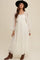 Champagne Sweetheart Neck Mesh Long Sleeve Maxi Dress
