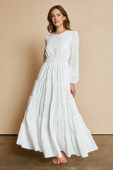 White Tiered Dress