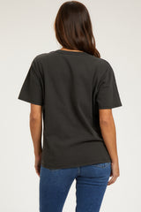 Charcoal Short Sleeve Maternity Top