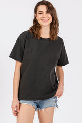 Charcoal Short Sleeve Maternity Top