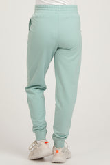 Mint Green Basic Drawstring Maternity Sweatpants