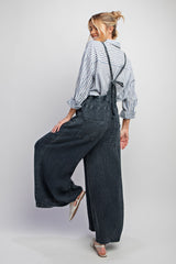 Faded Denim Washed Cotton Jumpsuit/Overalls