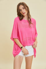 Fuchsia Knit Maternity Top