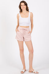 Light Pink Terry Shorts