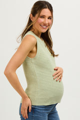 Sage Knit Sleeveless Maternity Top
