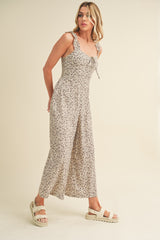 Ivory Printed Jumpsuit