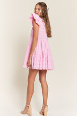 Pink Baby Doll Mini Dress